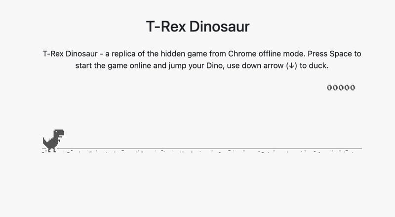 Dinosaur Game Screenshot